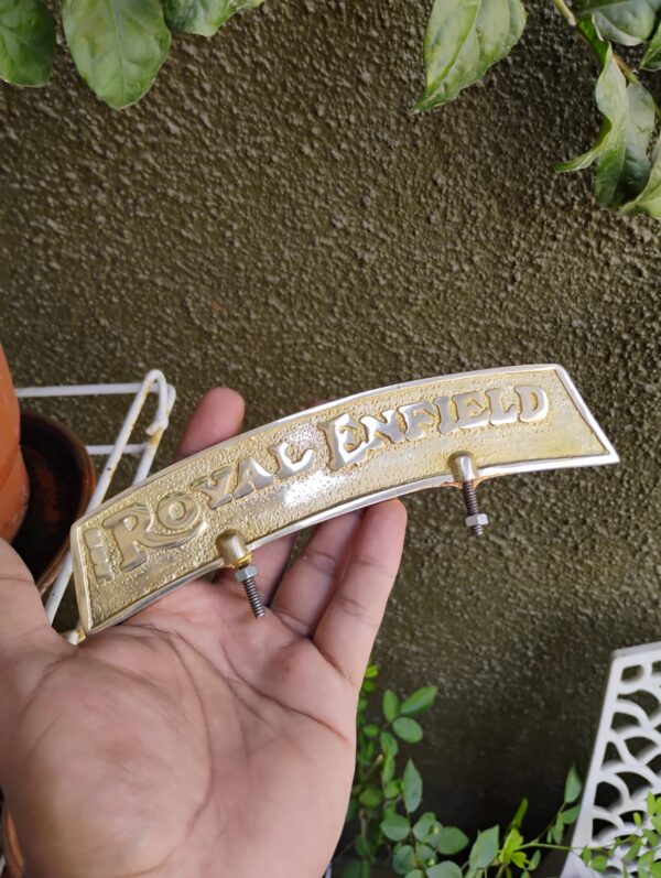 Small Brass Front Mudguard Monogram