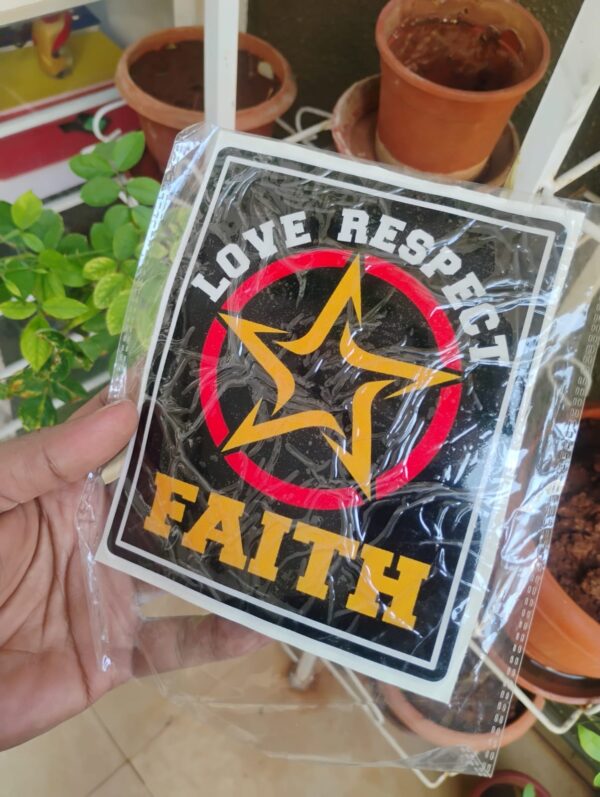 Tool Box and Battery box Sticker Love-respect-faith
